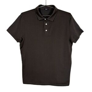 SENE Men's Dark Brown Pima Cotton Elastane Short Sleeve‎ Polo Shirt